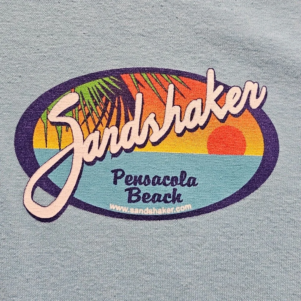 Sandshaker TShirt Original Bushwacker Gildan Mens 3XL Light Blue Pensacola Beach - Picture 3 of 8